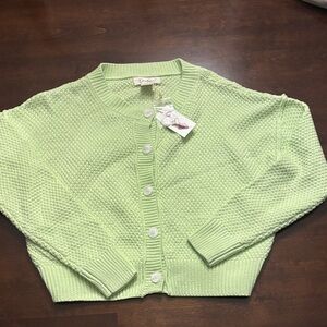 Jessica Simpson Light / Lime Green Textured Sweater